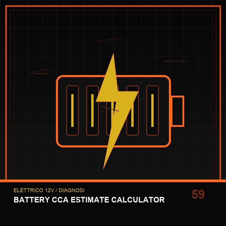 Battery CCA Estimate Calculator technical icon