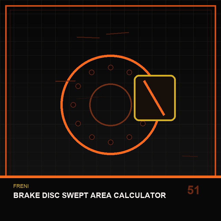 Brake Disc Swept Area Calculator technical icon