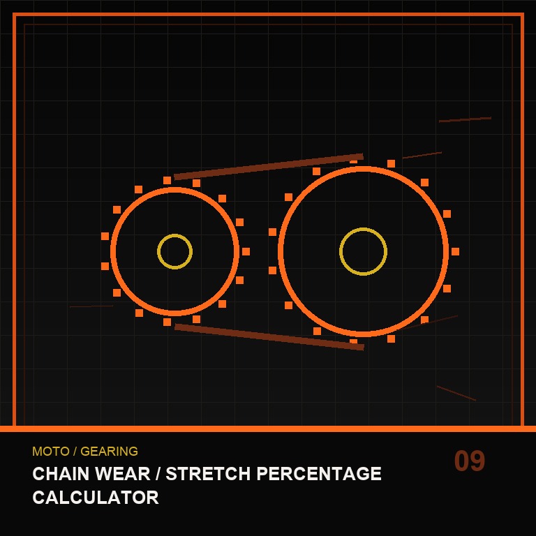 Chain Wear / Stretch Percentage Calculator technical icon