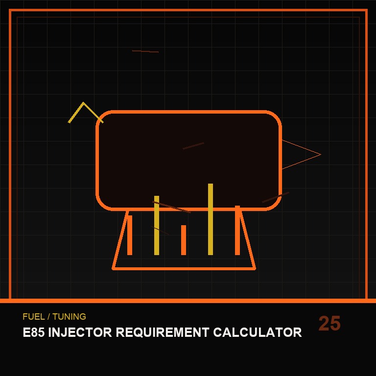 E85 Injector Requirement Calculator technical icon