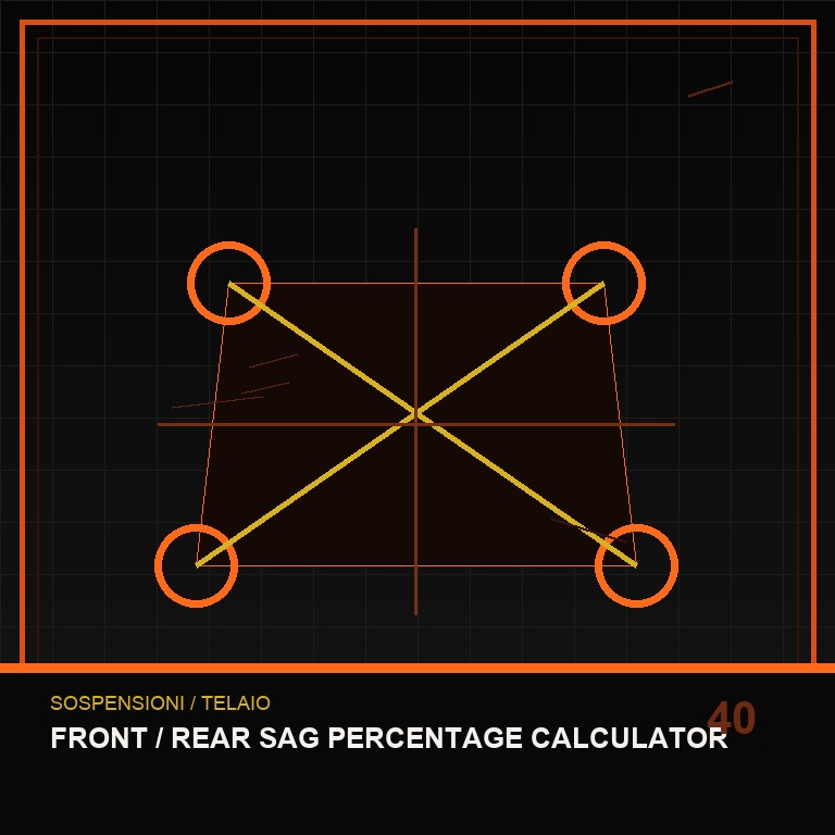 Front / Rear Sag Percentage Calculator technical icon