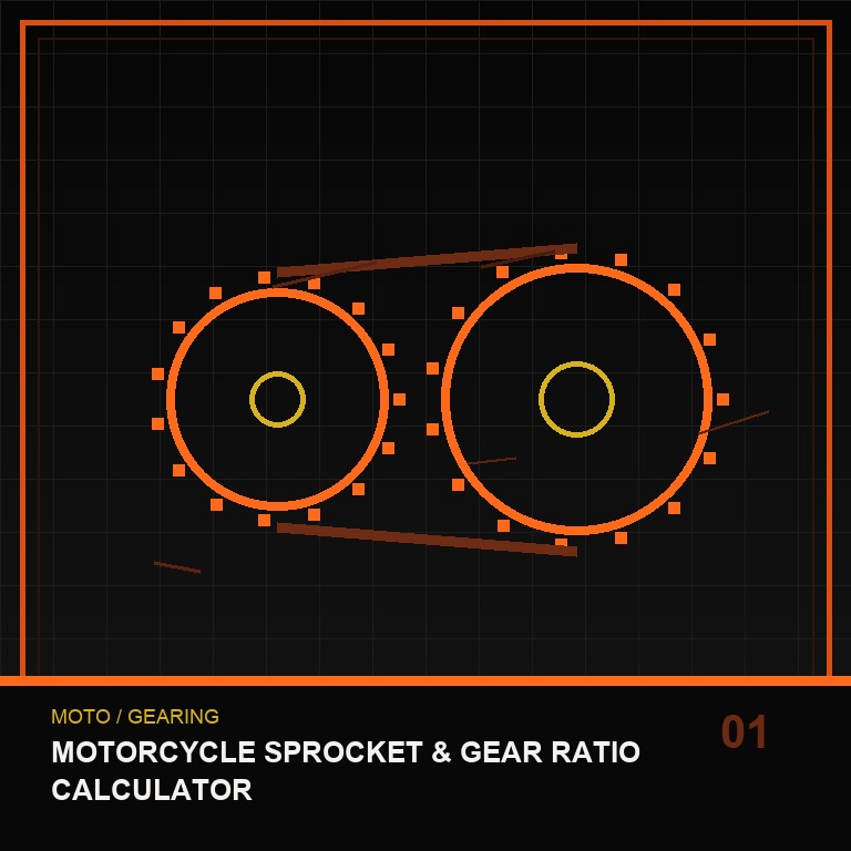 Motorcycle Sprocket & Gear Ratio Calculator technical icon