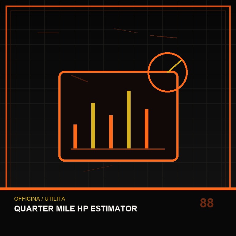 Quarter Mile HP Estimator technical icon