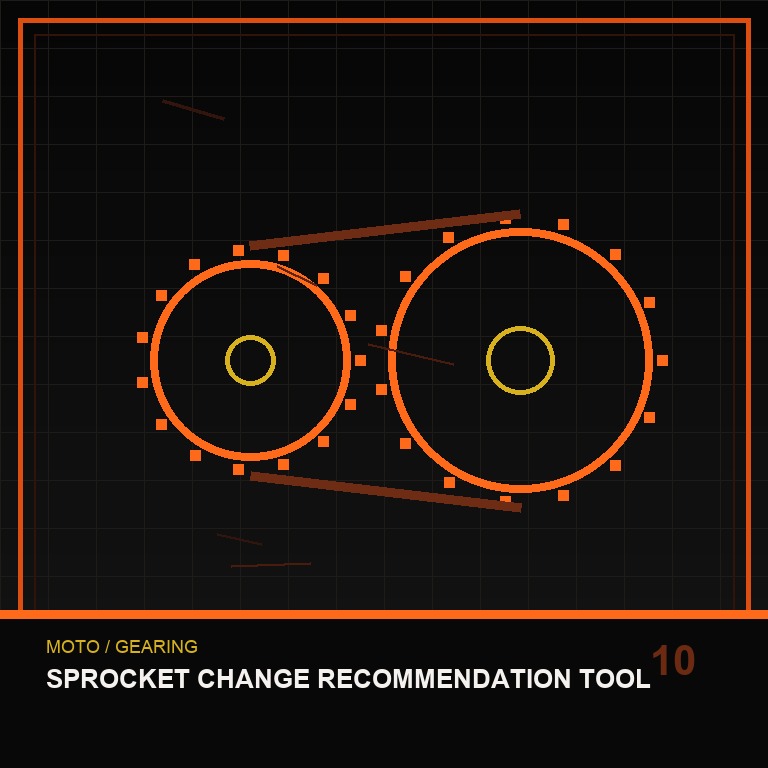 Sprocket Change Recommendation Tool technical icon